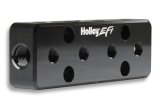 Holley EFI Vacuum Manifolds 534-52 Manifolds, Billet Aluminum, Black, Two -6 AN Female O-Ring Inlets, Twelve 1/8 in. NPT Outlets, Female Threads, Each thumbnail 2