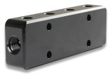 Holley EFI Vacuum Manifolds 534-52 Manifolds, Billet Aluminum, Black, Two -6 AN Female O-Ring Inlets, Twelve 1/8 in. NPT Outlets, Female Threads, Each thumbnail 3