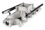 Holley EFI Intake Manifolds 300-276 Manifolds, Hi-Ram, Multi-port, Single Plane, 2,500-7,500 RPM Range, Standard Deck, Aluminum, Satin, Ford, 4.7L, 5.0L, Windsor, Each thumbnail 2