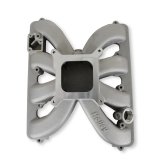 Holley Single Plane Carbureted Intake Manifolds 300-931 Manifolds, Plane, Carbureted, Square Bore Flange, Cast Aluminum, Satin Finish, Chrysler, Dodge, Jeep, Ram, 5.7-6.4L, Gen III, Hemi, Each thumbnail 2