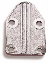 Holley Mechanical Fuel Pump Covers 12-814 Block-Off Plates, Steel, Chrome Plated, with Gaskets, Chevy, Small Block, V8 Engines, Each thumbnail 1