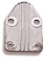 Holley Mechanical Fuel Pump Covers 12-814 Block-Off Plates, Steel, Chrome Plated, with Gaskets, Chevy, Small Block, V8 Engines, Each thumbnail 3