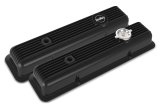 Holley Muscle Series Valve Covers 241-135 Covers, Series, Perimeter Bolt, Stock Height, Finned, Cast Aluminum, Black Powdercoat, Chevy, 4.3-6.6L, Pair thumbnail 2