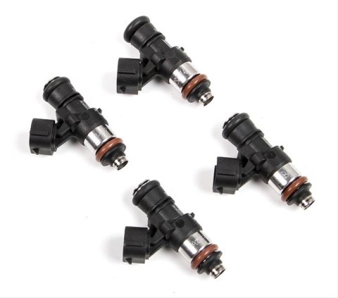 Holley Fuel Injectors 522-205 Injectors, 205 lbs/hr, 43 psi, USCAR Plug, EV14 Body, 12V Saturated, 1.58 in. Seat Height, High Impedance, 8.5 ohms, 4-pieces, Set