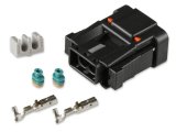 Holley Wiring Harness Connectors 570-230 Weatherproof Connectors, EFI, Hemi, Knock Sensor Connector, Main Harness, DMS 2-pin, Female, Black Plastic, includes Pins, Seals, TPA, Each thumbnail 1
