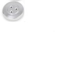 Holley Air Conditioning Compressor Pulley Covers 97-186 Clutch Covers, Holley, Cover, Aluminum, Polished Finish, Hardware included, for Sanden, SD7 Compressors, Each thumbnail 1