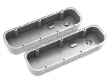 Holley M/T Valve Covers 241-150 Covers, Series, Perimeter Bolt, Tall, Finned, Cast Aluminum, Natural Finish, Chevy, 396ci, 402ci, 427ci, 454ci, Pair thumbnail 2