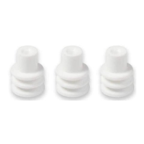 Holley Weatherproof Seals 571-108 Wiring Connector Replacement Parts, EFI, Replacement, Weather Seal, White, Metripack, 18-22 gauge wire, 100-piece, Set