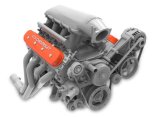Holley Aluminum LS Valve Covers 241-403 Covers, LS, Centerbolt, Tall, Chevrolet Logo, Cast Aluminum, Orange Gloss, Baffled, Chevy, LS, 5.7L, 6.0L, 6.2L, 7.0L, Pair thumbnail 3