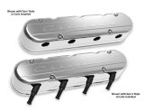 Holley Aluminum LS Valve Covers 241-176 Covers, LS, Center and Perimeter Bolt, Tall, Chevy Logo, Cast Aluminum, Polished, Two-Piece, Chevy, LS, 4.8-7.0L, Pair thumbnail 3