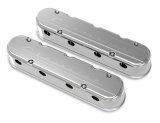 Holley Aluminum LS Valve Covers 241-176 Covers, LS, Center and Perimeter Bolt, Tall, Chevy Logo, Cast Aluminum, Polished, Two-Piece, Chevy, LS, 4.8-7.0L, Pair thumbnail 6