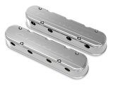 Holley Aluminum LS Valve Covers 241-176 Covers, LS, Center and Perimeter Bolt, Tall, Chevy Logo, Cast Aluminum, Polished, Two-Piece, Chevy, LS, 4.8-7.0L, Pair thumbnail 7