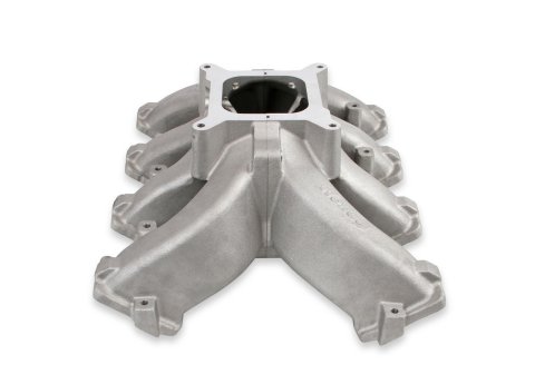 Holley LS Split Design Carbureted Intake Manifolds 300-291 Manifolds, Carbureted, Single Plane, Aluminum, Natural, 4-barrel Square Bore, Chevrolet, LS3, L92 Cylinder Heads, Each