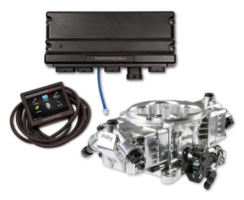 Holley Terminator X MAX Stealth 4150 24X LS EFI Fuel Injection Systems 550-1028 Systems, Max, 4150, EFI, Four Injector, Throttle Body, Aluminum, Shiny, Trans Control, Chevy, 4.8-7.0L, Kit