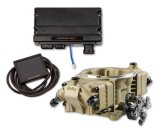 Holley Terminator X Stealth 4150 58X LS EFI Fuel Injection Systems 550-1062 Systems, X, 4150, EFI, Four Injector, Throttle Body, Speed Density, Aluminum, Gold, Chevy, 4.8-7.0L, Kit thumbnail 1