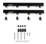 Holley EFI Fuel Rails 534-265 Rails, EFI, Billet Aluminum, Black Anodized, -8 AN O-ring Inlet, Hardware Included, Ford, 7.3L, Factory Intake, Pair thumbnail 5