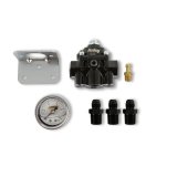 Holley Bypass Fuel Pressure Regulator Kits 12-887KIT Regulators, Kit, Return, 4.5-9 psi, Carbureted, Includes Fittings, Gauge, Mounting Bracket, Kit thumbnail 5