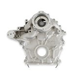 Holley Ford 7.3L Godzilla Timing Covers 97-410 Covers, Replacement, Cast Aluminum, 1-piece, Natural Finish, for High-Mount Accessory Drive, with Factory Oil Pan, Ford, 7.3L, Godzilla, Each thumbnail 2