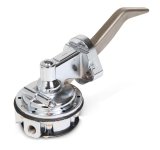 Holley Mechanical Fuel Pumps 12-833 Pumps, Mechanical, 80 gph, 7.5 psi, 1/4-NPT Female Thread, Inlet and Outlet, Aluminum, Silver, Rotatable, Ford, 221-351ci, Windsor, Each thumbnail 1