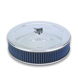Holley Power Shot Chrome Air Cleaner Assemblies 120-146 Cleaners, 14 in. Diameter, Round, Steel/Chrome, Logo, 3 in. Filter Height, Each thumbnail 2