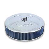 Holley Power Shot Chrome Air Cleaner Assemblies 120-146 Cleaners, 14 in. Diameter, Round, Steel/Chrome, Logo, 3 in. Filter Height, Each thumbnail 3