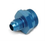 Holley Fuel Fittings 26-73 Fitting, Carburetor Inlet, -6 AN Male to 7/8-20 in. Male, Aluminum, Blue, Each thumbnail 2