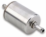 Holley Pro-Jection Fuel Filters 562-1 Filters, EFI, Inline Style, 10 Micron, Post Filter, Paper Element, Steel Housing, Natural, 0.375 in. Hose Barb Ends, 5.60 in. Long, Each thumbnail 1