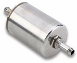 Holley Pro-Jection Fuel Filters 562-1 Filters, EFI, Inline Style, 10 Micron, Post Filter, Paper Element, Steel Housing, Natural, 0.375 in. Hose Barb Ends, 5.60 in. Long, Each thumbnail 3