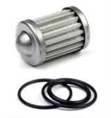 Holley HP Billet Fuel Filter Replacement Elements 162-557 Elements, Replacement, Element, Stainless Steel Mesh, 100 microns, with O-rings, for Filter, 100 gph, Gas/E85, Each thumbnail 1
