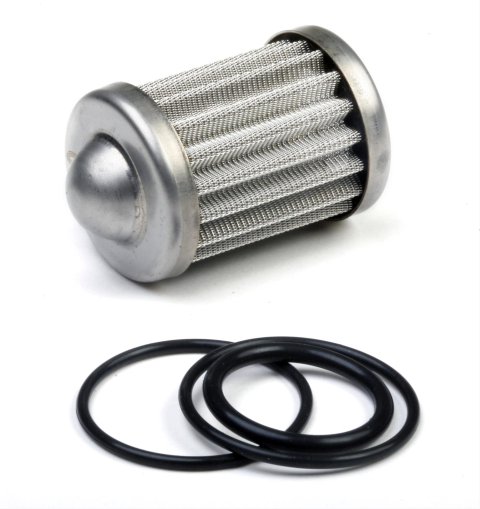 Holley HP Billet Fuel Filter Replacement Elements 162-557 Elements, Replacement, Element, Stainless Steel Mesh, 100 microns, with O-rings, for Filter, 100 gph, Gas/E85, Each