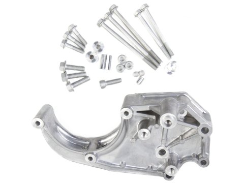 Holley LS Engine Air Conditioner Brackets 20-134 Brackets, Passenger Side, Aluminum, Sanden 508, Sanden SD7, Chevy, Small Block LS, Each