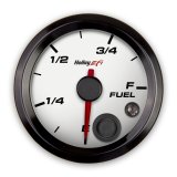 Holley EFI Analog Display Gauges 553-133W Gauges, EFI, Fuel Level, Empty-Full, Analog, Electric Sending Unit, 2 1/16 in. Diameter, Full Sweep, Programmable, White Face, Red Needle, Each thumbnail 1