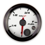 Holley EFI Analog Display Gauges 553-133W Gauges, EFI, Fuel Level, Empty-Full, Analog, Electric Sending Unit, 2 1/16 in. Diameter, Full Sweep, Programmable, White Face, Red Needle, Each thumbnail 4