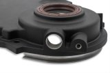 Holley Cast Aluminum Timing Covers 21-153 Covers, 1-Piece, Aluminum, Black, Chevrolet, Small Block, With Crank Sensor, Each thumbnail 2