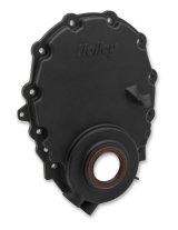 Holley Cast Aluminum Timing Covers 21-153 Covers, 1-Piece, Aluminum, Black, Chevrolet, Small Block, With Crank Sensor, Each thumbnail 7