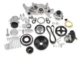 Holley Mid-Mount Complete Accessory Systems 20-200P Drive Systems, LT Mid-Mount, Serpentine, Alternator, Power Steering, AC, Water Pump, Pulleys, 6-groove, Polished, Chevy, 5.3L, 6.2L, Kit thumbnail 6