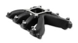 Holley EFI LS Single Plane Mid-Rise Intake Manifolds 300-269BK Manifolds, EFI, LS, Plane, Mid-Rise, Rectangular Port Head, Raised, 2,500-7,000 RPM Range, Aluminum, Black Finish, Chevy, LS, 7.0L, Each thumbnail 2