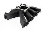 Holley EFI LS Single Plane Mid-Rise Intake Manifolds 300-269BK Manifolds, EFI, LS, Plane, Mid-Rise, Rectangular Port Head, Raised, 2,500-7,000 RPM Range, Aluminum, Black Finish, Chevy, LS, 7.0L, Each thumbnail 3