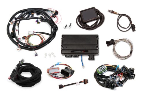 Holley Terminator X Engine Management Systems for 1983-1993 MUSTANG - 550-937F Systems, X, ECU, EV1 Injector Harness, Sensors, 3.5 in. Touchscreen, Ford, Foxbody, TFI, Kit