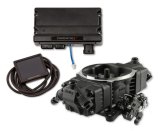 Holley Terminator X Stealth 4150 EFI Fuel Injection Systems 550-1005 Systems, X, EFI, Eight Injectors, Throttle Body, Speed Density, Aluminum, Black, Tunable, Kit thumbnail 4