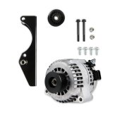 Holley Gen III Hemi Alternator with Relocation Kit 97-369 and Generators, III, Hemi, and Bracket, 150 amp, Serpentine, 12V, Steel Bracket, Black, Dodge, 5.7-6.4L, thumbnail 1