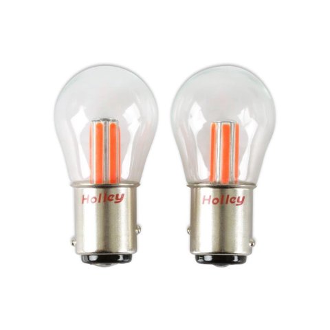 Holley RetroBright LED Light Bulbs HLED30 Bulbs, RetroBright, LED, 1157 Style, Red Color, 580 Lumens, Turn Signal, Bulbs, Pair