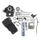 Holley Ford 7.3L Godzilla High-Mount Accessory Drive Base Kits 20-320BK Systems, Kit, Oiling System, Serpentine, Black Powdercoated Finish, Godzilla, Kit thumbnail 2