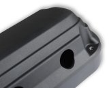 Holley 2-Piece Ford Style Valve Covers 241-187 Covers, LS Style, Cast Aluminum, Center Bolt, Plain, Cast Aluminum, Black Finish, Two-Piece, Chevy, LS, 4.8-7.0L, Pair thumbnail 3