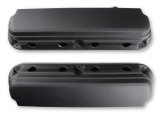 Holley 2-Piece Ford Style Valve Covers 241-187 Covers, LS Style, Cast Aluminum, Center Bolt, Plain, Cast Aluminum, Black Finish, Two-Piece, Chevy, LS, 4.8-7.0L, Pair thumbnail 6