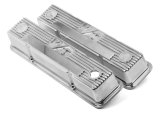 Holley M/T Valve Covers 241-82 Covers, M/T, Perimeter Bolt, Tall, Finned, Cast Aluminum, Polished, Baffled, Chevy, 262ci, 267ci, 283ci, 305ci, 307ci, 327ci, 350ci, 400ci, Pair thumbnail 2