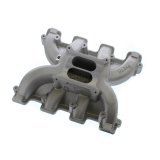 Holley LS Mid-Rise Carbureted Intake Manifolds 300-129 Manifolds, Mid-Rise, Standard Deck, Single Carburetor, Dual Plane, 1,500-6,500 RPM Range, Aluminum, Satin Finish, Chevy, 6.0L, 6.2L, Each thumbnail 1