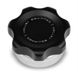 Holley Weld-On Fill Cap Kits 241-228 Kits, Weld-On, 1.950 in. Diameter, 1.50 in.-12 Thread Size, Billet Aluminum, Black Anodized, Aluminum Bung Material, 1.38 in. Opening, Kit thumbnail 1