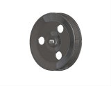Holley Power Steering Pulleys 97-154 Pulleys, Holley, Replacement, 6-groove, LS Serpentine, Press-fit, Steel, Black, 5.75 in. OD, 0.66 in. Bore, for GM Type 2 Pump, Each thumbnail 1