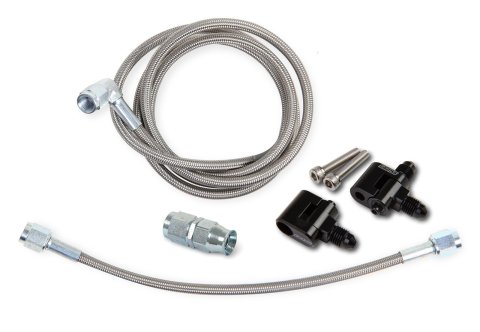 Holley LS Steam Vent Kits 26-551 Engine Coolant Crossovers, Kits, Aluminum, Black Anodized, Chevy, Small Block LS, Kit
